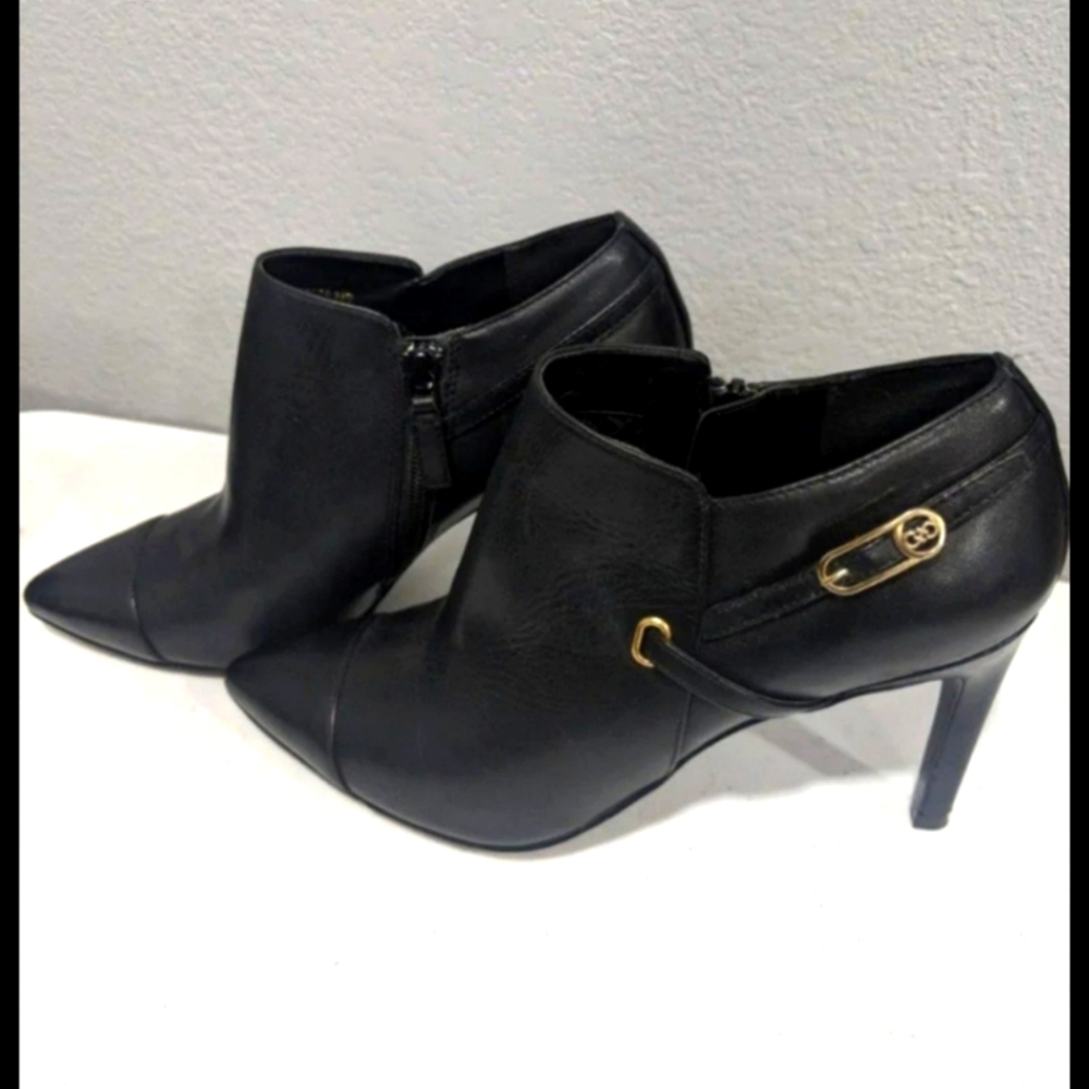 Black Ankle Boots Heels Pointed Toe Shoes Costume Cosplay Fashion Businesscasual